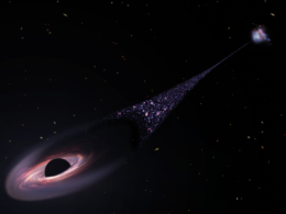 runaway black hole captured by hubble space telescope