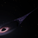 runaway black hole captured by hubble space telescope